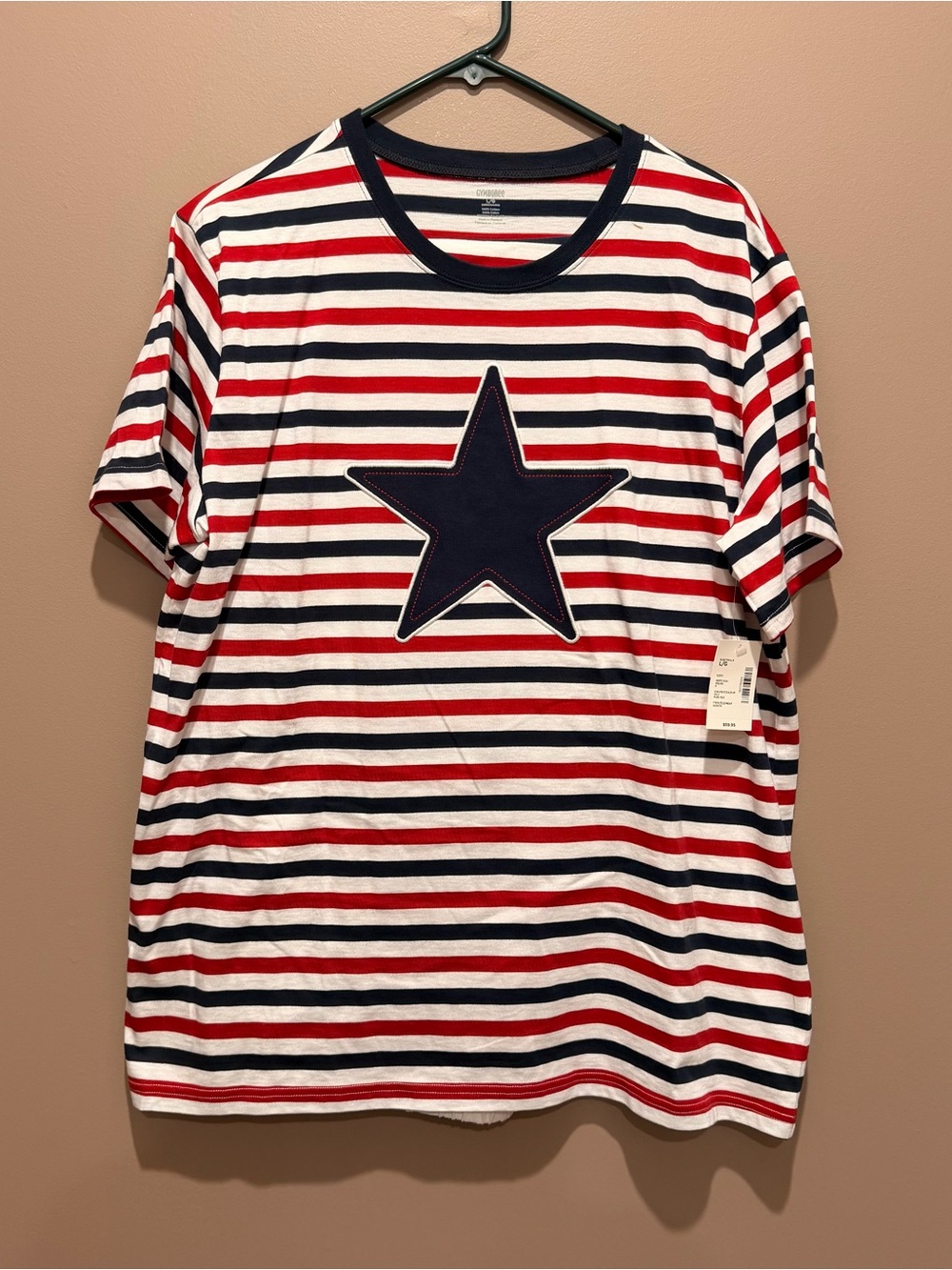 NWT. 2 piece. Gymboree Red, White & Navy Star Stripe Short Sleeve pajama set
